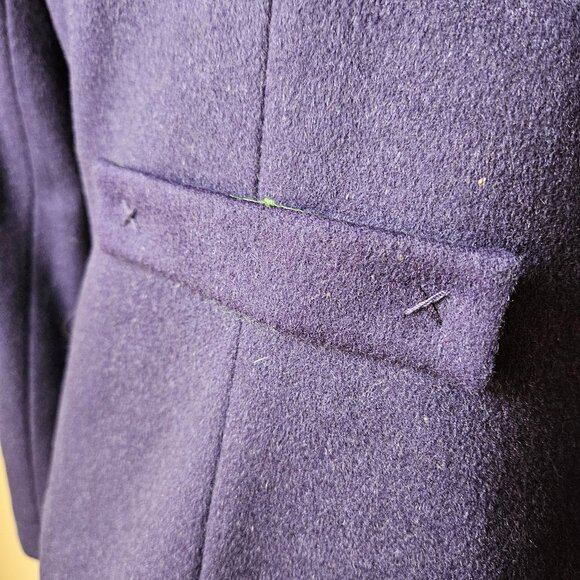 Boden Cashmere/Wool Royal Purple Ruffle Collar Jacket Blazer Lagenlook 12UK/8US - Picture 7 of 10